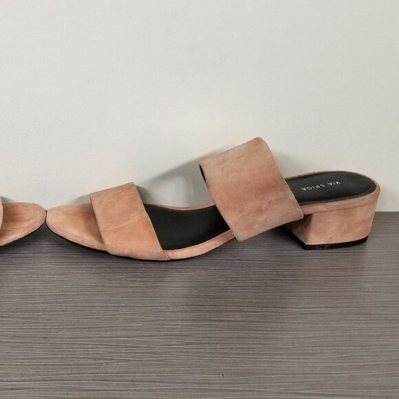 Via Spiga Galene Slide Sandal, Salmon Suede, Womens Size 10 M / 40 - Picture 8 of 12